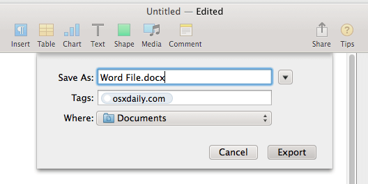 convert pages to word file