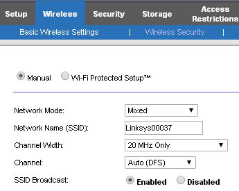 router WiFi with a unique SSID
