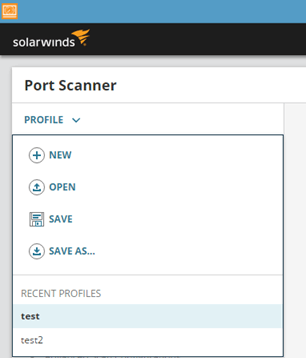 run a port scan using SolarWinds Port Scanner