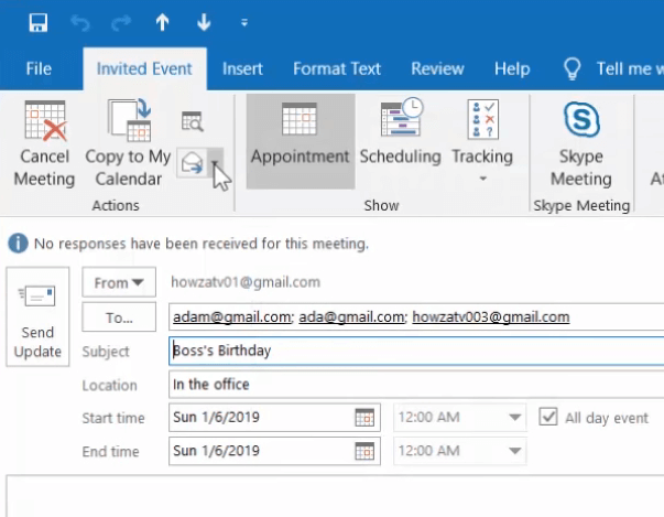 The Forward button outlook how to forward meeting invite