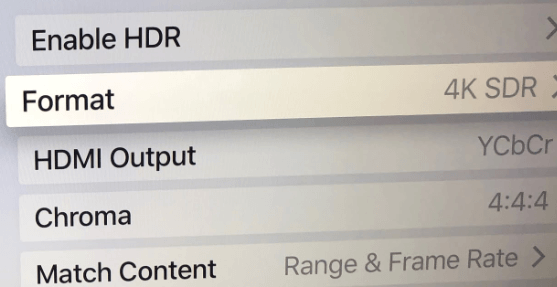 switch from HDR to SDR