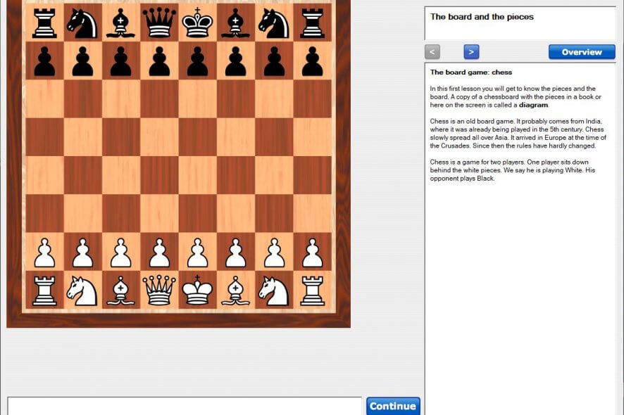 Lesson example Chess Tutor