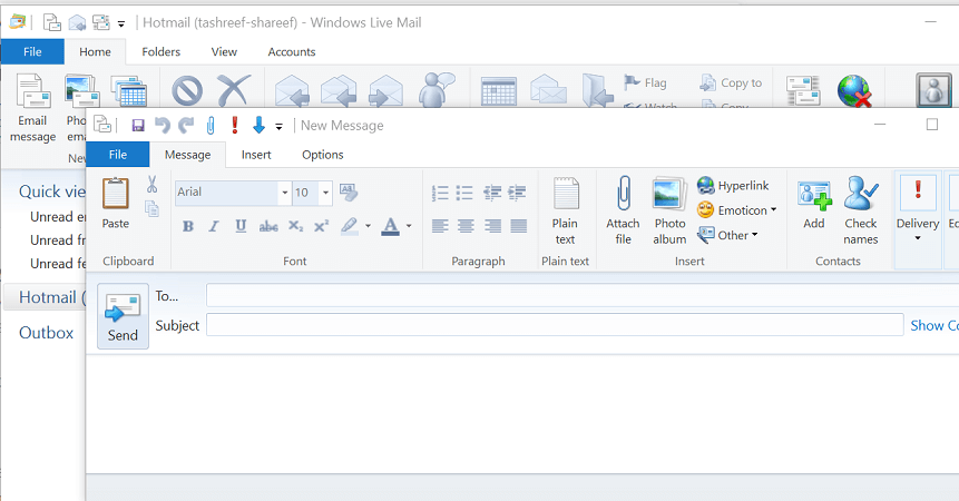 send multiple emails in Windows Live Mail client
