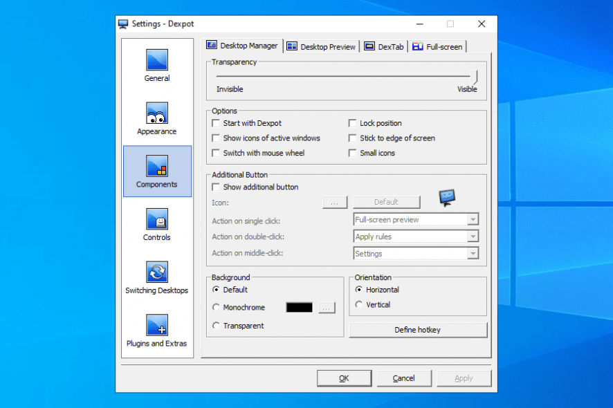 Dexport desktop manager