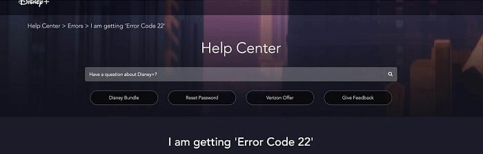 Error Code 22