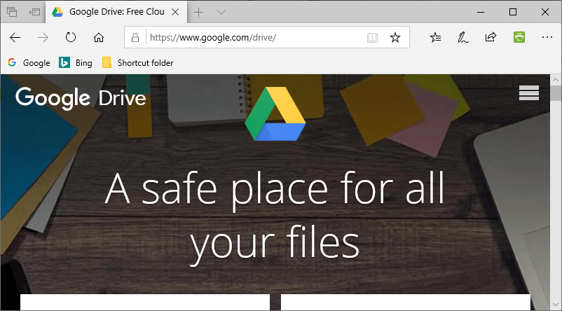 The Google Drive page google drive error 500
