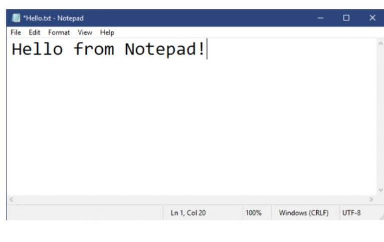 use Notepad