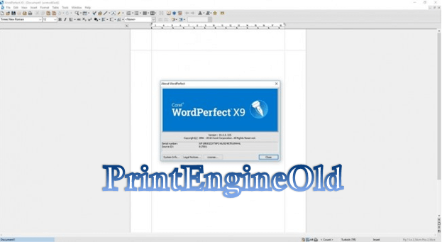 reset the WordPerfect print engine