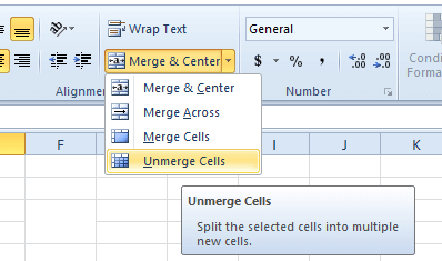 Unmerge Cells option excel spreadsheet not filtering correctly