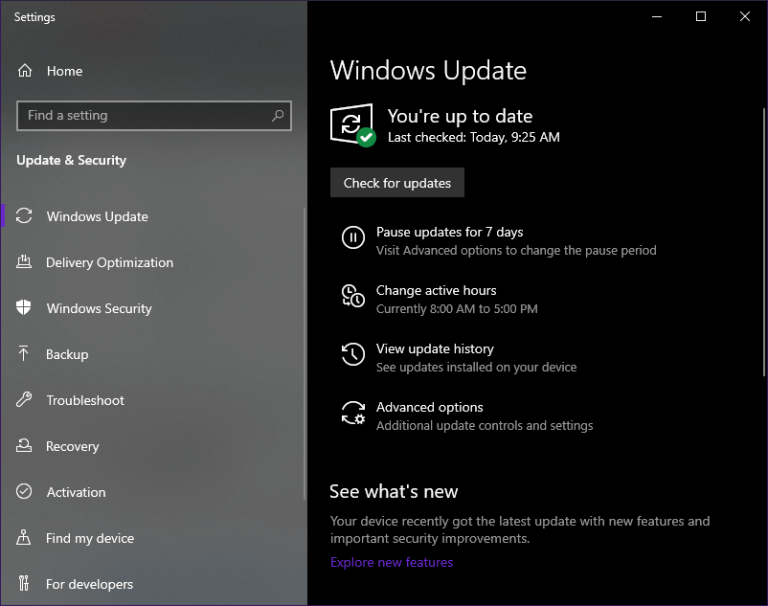 where are updates on nvidia control panel windows 10