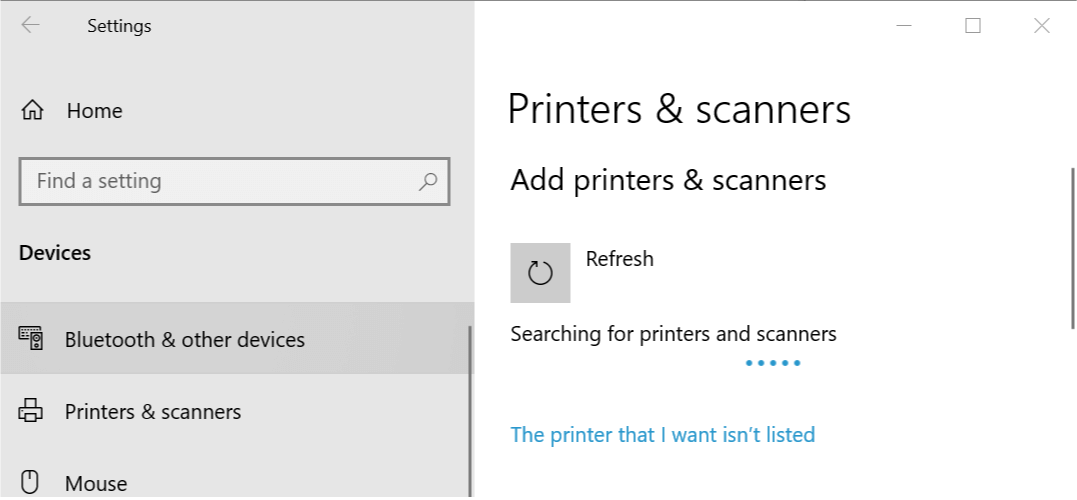 printer network error