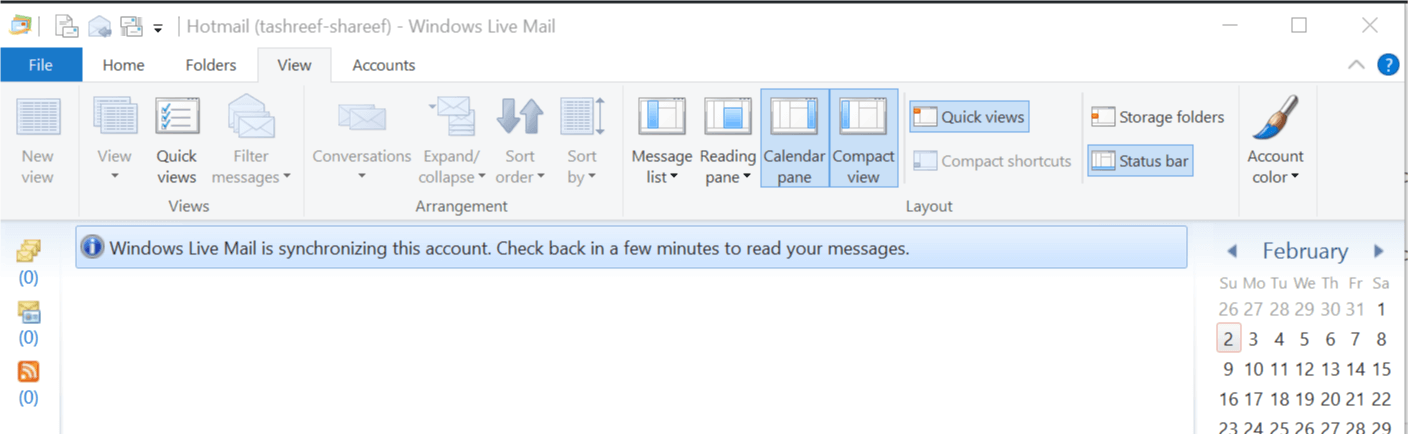 Change Windows Live Mail folder location