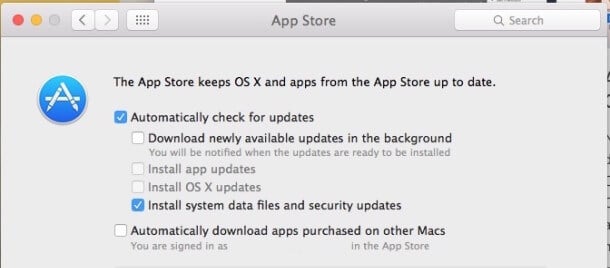 automatically check for updates macbook app store notification won't go away