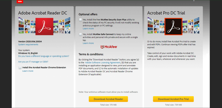 getting prompted to update adobe acrobat reader