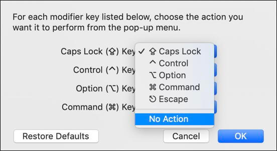 macbook is stuck in caps lock disable caps lock