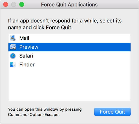 force quit macbook emails stuck in outbox