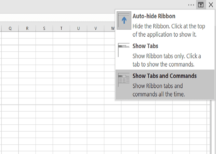 how to repair toolbar not showing in excel