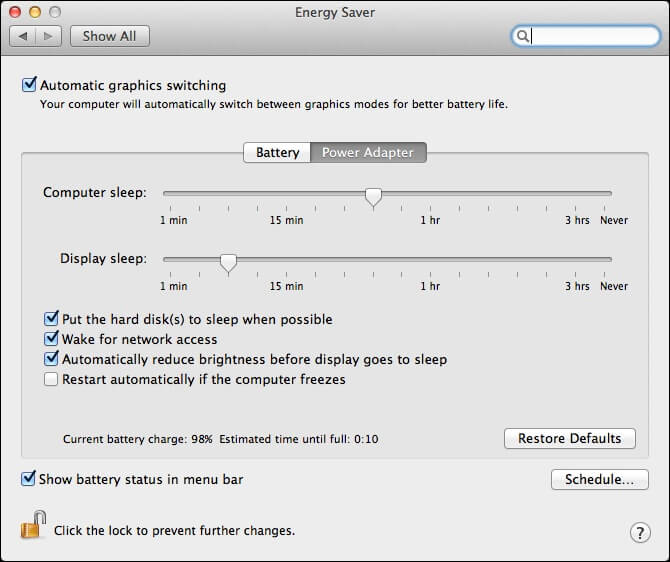 energy saver settings macbook how to keep wifi on when lid closed