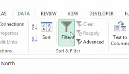 The Filter option excel spreadsheet not filtering correctly