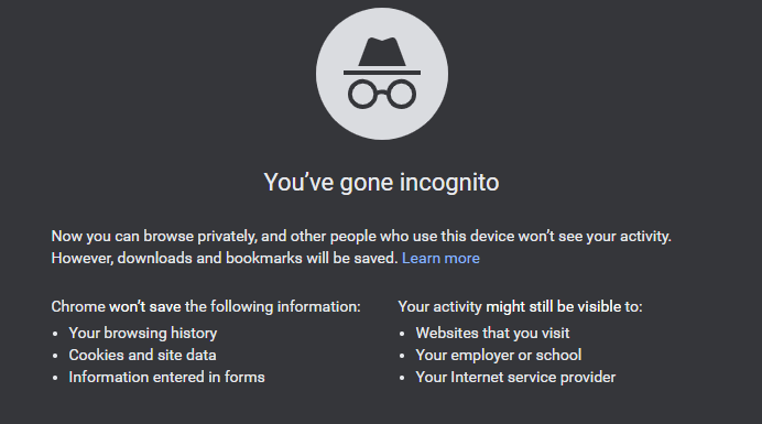 incognito mode google drive offline not working