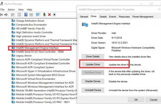 Intel r management engine interface ошибка код 10