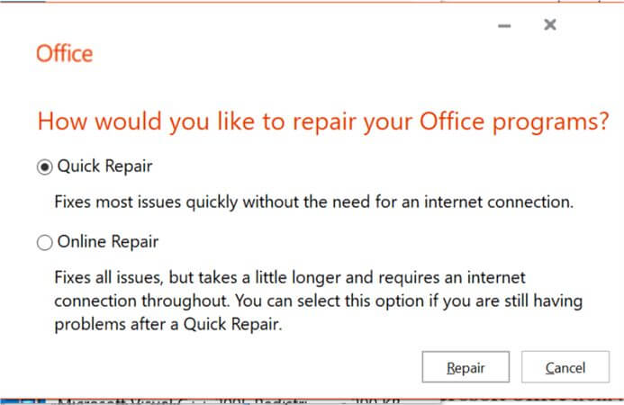 Outlook not implement error