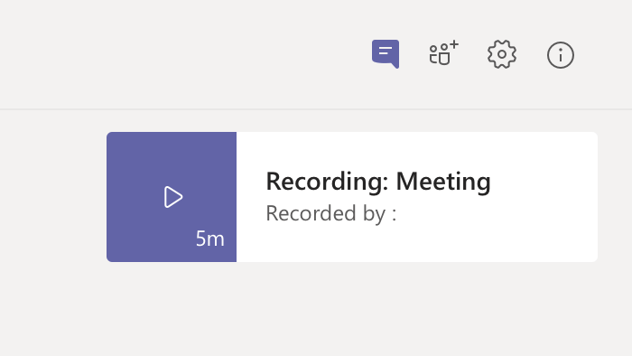 Play a meeting recording in Teams
