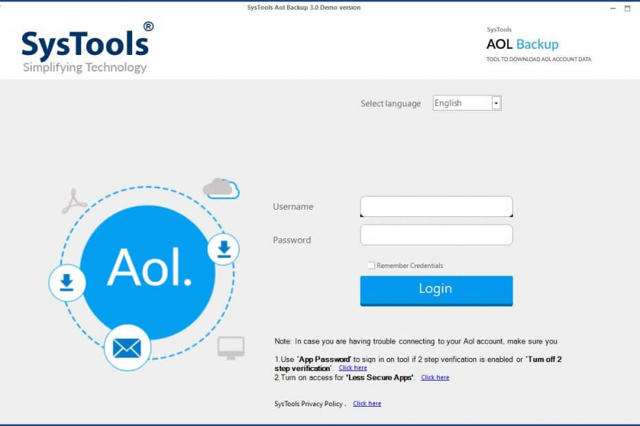 System tools aol backup