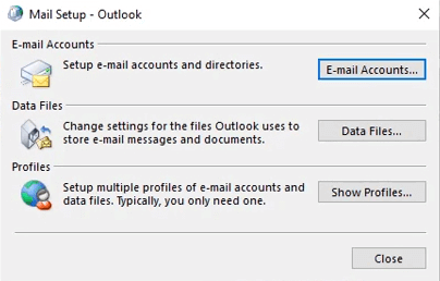 Mail Setup window Outlook Error 0x8004210B on Windows
