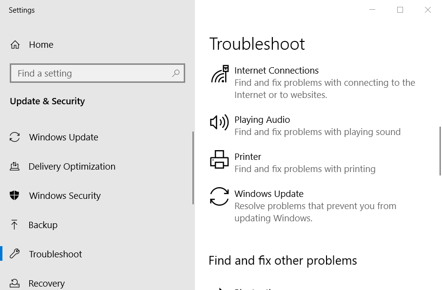 Troubleshoot tab Fix 0x8007045b Error on Windows