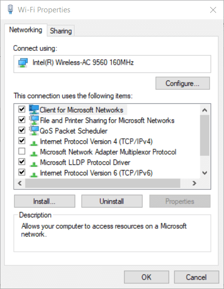 Wi-Fi Properties window counter strike not connecting to server