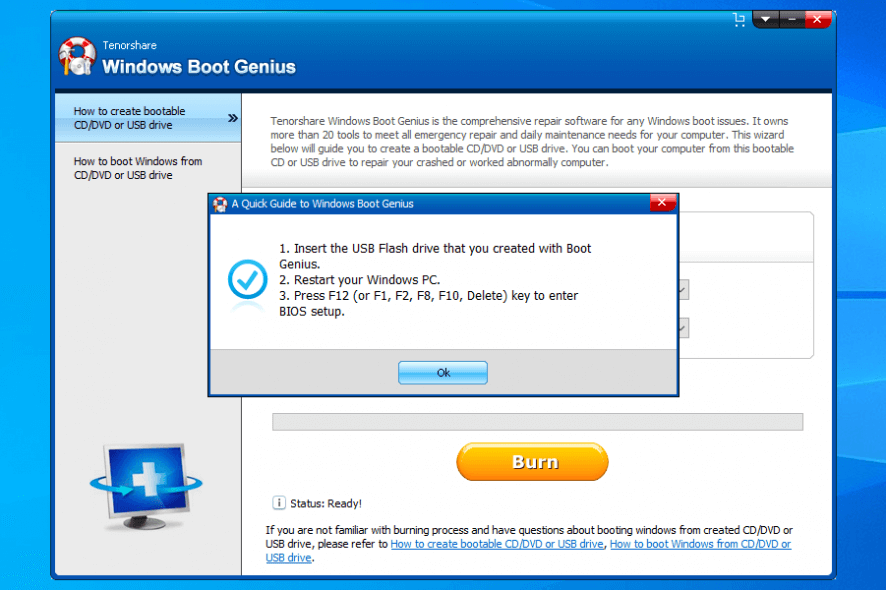 Windows Boot Genius restart PC
