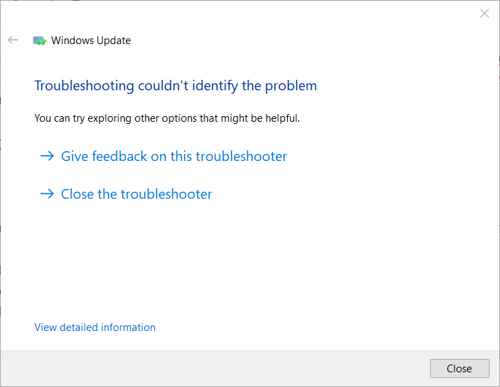 Windows Update troubleshooter Windows Update Error 0xc190011f