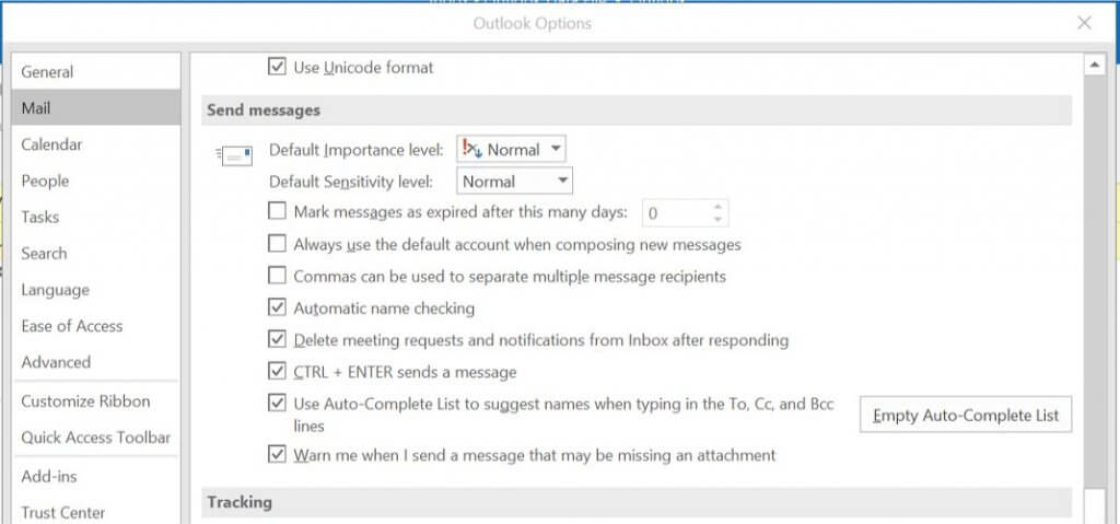 Outlook sending error 0x80040201