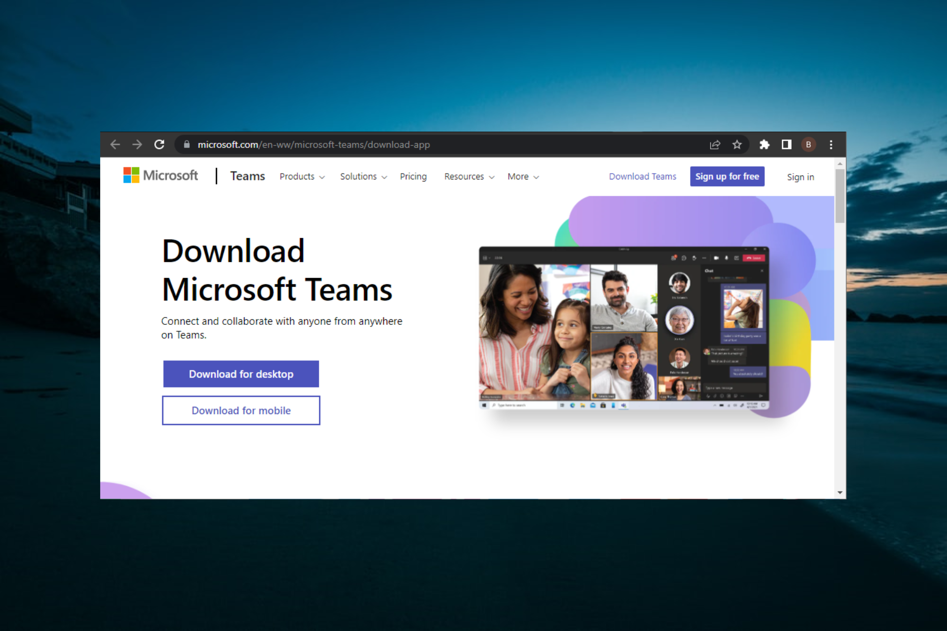 download teams for windows desktop