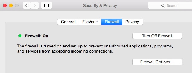 firewall tab airplay not working on macbook