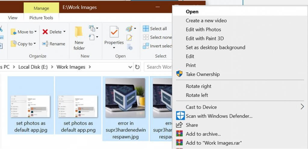 Windows 10 Photos app not scrolling