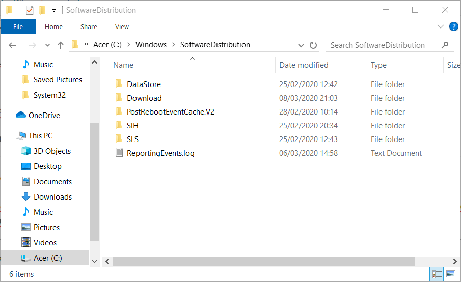 SoftwareDistribution folder Windows Update Error 0xc190011f