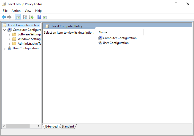 Local Group Policy Editor Error 0x80090016 on Windows 10