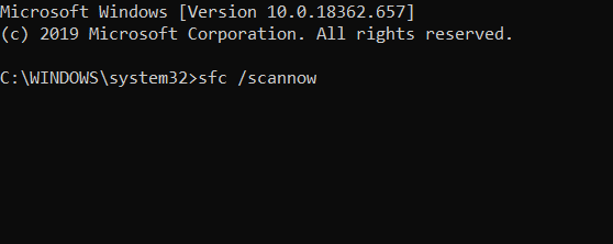 sfc /scannow command windows has recovered from an unexpected shutdown error