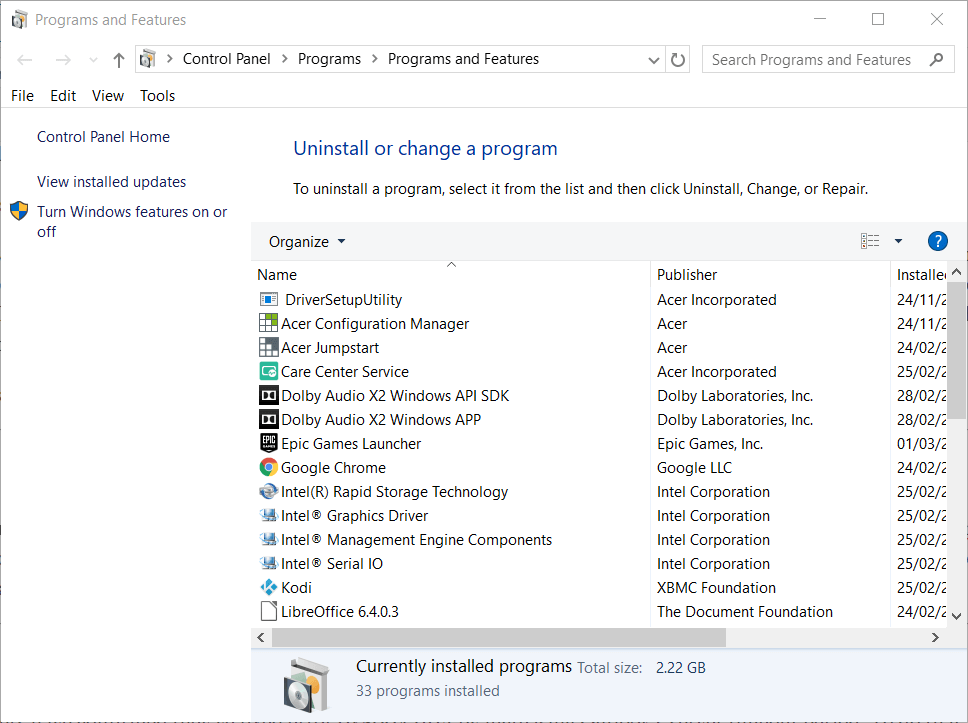 Windows uninstaller Outlook Error 0x8004210A on Windows