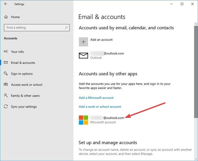 removing office 365 account from windows 10