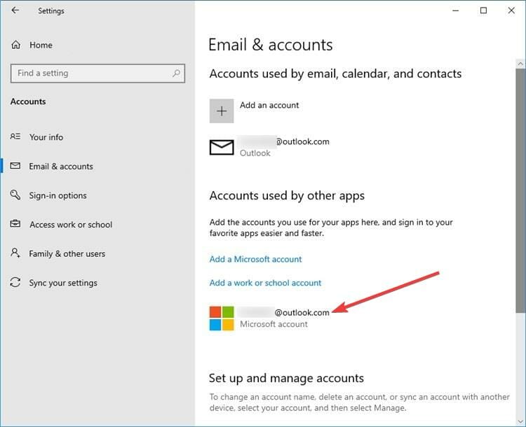 windows 10 remove office 365 account