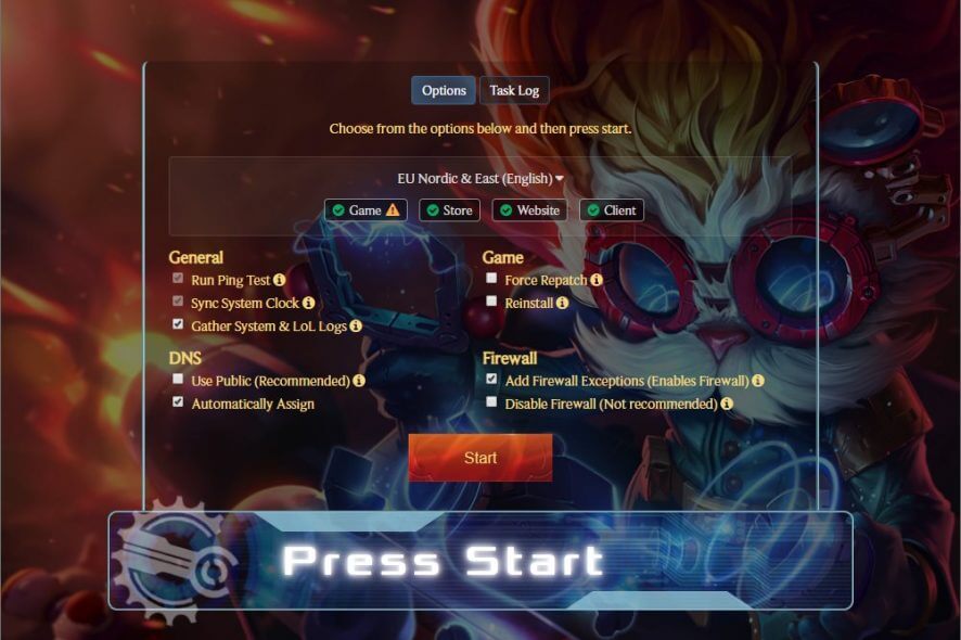 Interface of Hextech Repair Tool