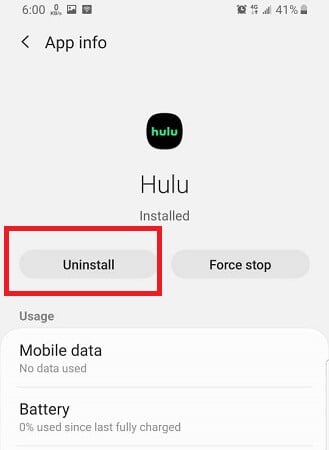 Hulu App error