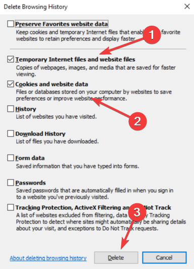 Internet explorer settings - OneDrive error 0x8004de86
