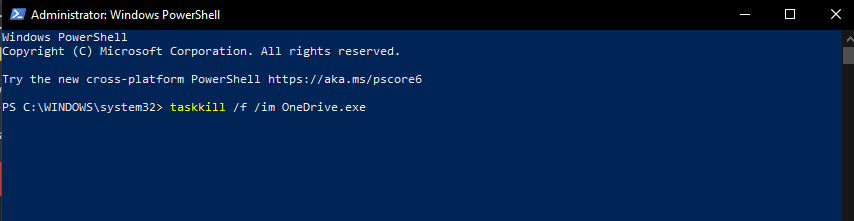 PowerShell - OneDrive error 0x8004def5