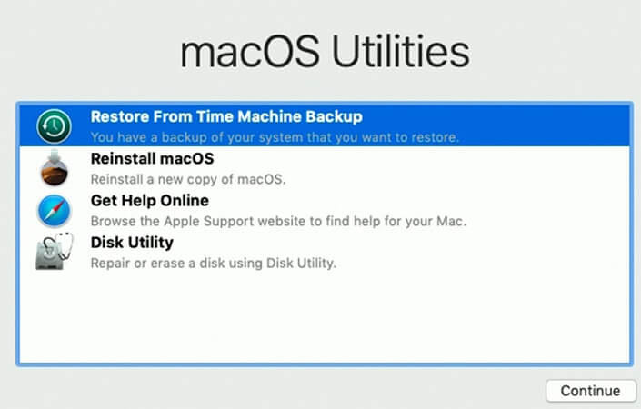 Restore From The Machine Backup macbook