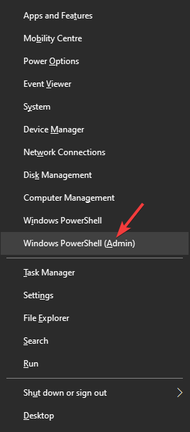 WinX menu PowerShell - OneDrive Business error 0x8004de90
