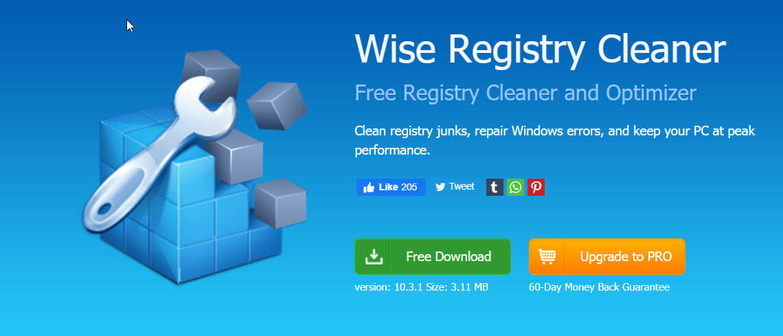 registry repair windows 7 tool free